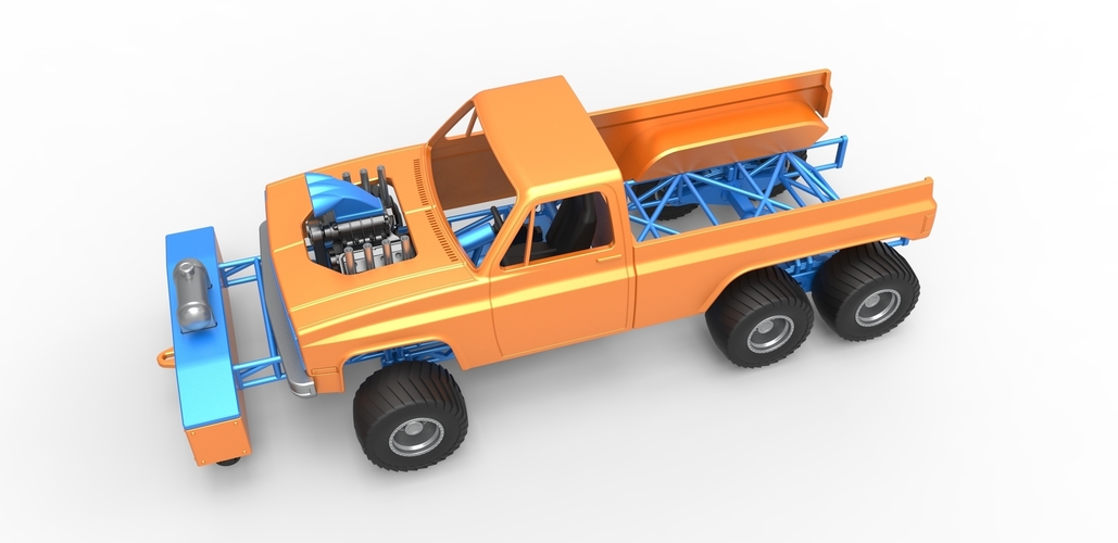 Pulling truck 6wd Scale 1:25 3D Print 483670