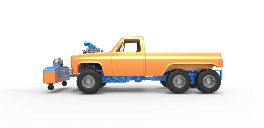 Diecast pulling truck 6wd Scale 1:25 3D Print 483676