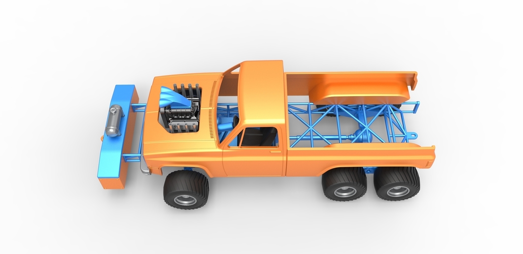 Diecast pulling truck 6wd Scale 1:25 3D Print 483677