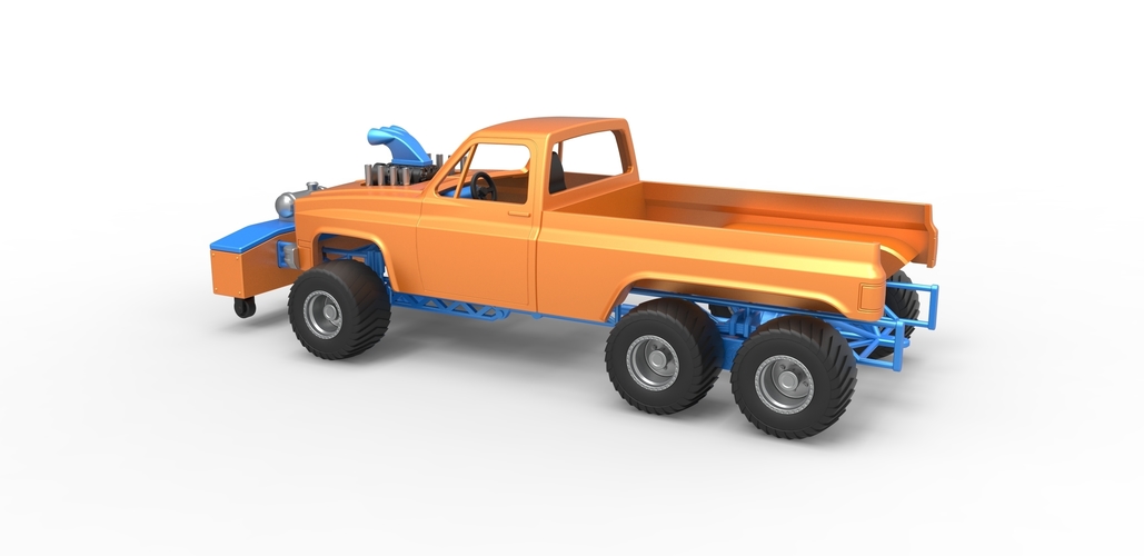 Diecast pulling truck 6wd Scale 1:25 3D Print 483679