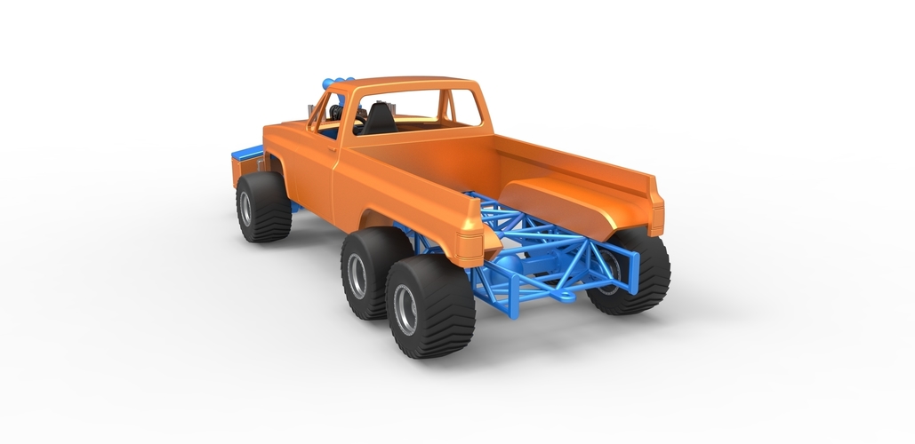 Pulling truck 6wd Scale 1:25 3D Print 483680