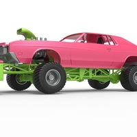 Pulling truck 4wd with Car shell Scale 1:25 - Thumbnail 2