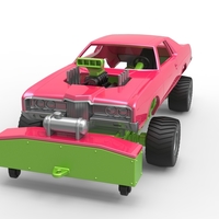 Pulling truck 4wd with Car shell Scale 1:25 - Thumbnail 4