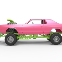 Pulling truck 4wd with Car shell Scale 1:25 - Thumbnail 8