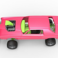 Pulling truck 4wd with Car shell Scale 1:25 - Thumbnail 9