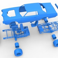 Pulling truck 4wd with Car shell Scale 1:25 - Thumbnail 16