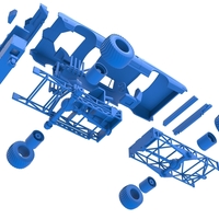 Pulling truck 4wd with Car shell Scale 1:25 - Thumbnail 17