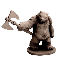 Bear Warrior of the Ironwood (18mm scale) - Thumbnail 2