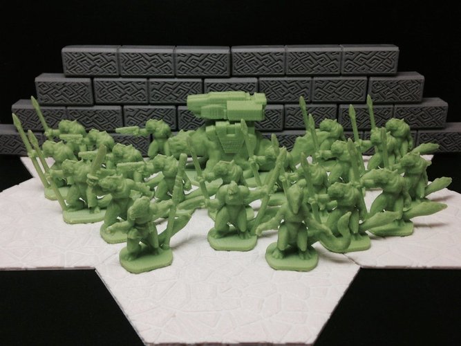 Slisk Raiding Party (18mm scale) 3D Print 48374