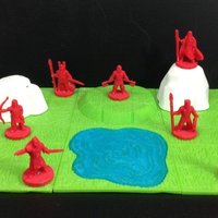 Small Wayfarer Modular Grassland Tiles (18mm scale) 3D Printing 48385