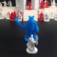 Noble Hero and Elder Hill Troll (18mm scale) - Thumbnail 1