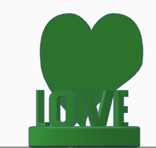 Love with heart 3D Print 483909