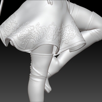 2b - Nier Automata Fanart Statue 3D print 3D print model - Thumbnail 7