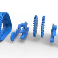 Rear Track of tractor John Deere 6030T Scale 1:25 - Thumbnail 21