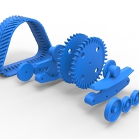 Rear Track of tractor John Deere 6030T Scale 1:25 - Thumbnail 22