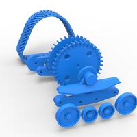 Rear Track of tractor John Deere 6030T Scale 1:25 - Thumbnail 23