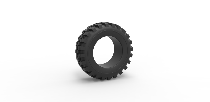 Diecast offroad tire 43 Scale 1:25