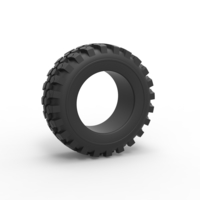 Small Diecast offroad tire 43 Scale 1:25 3D Printing 484054