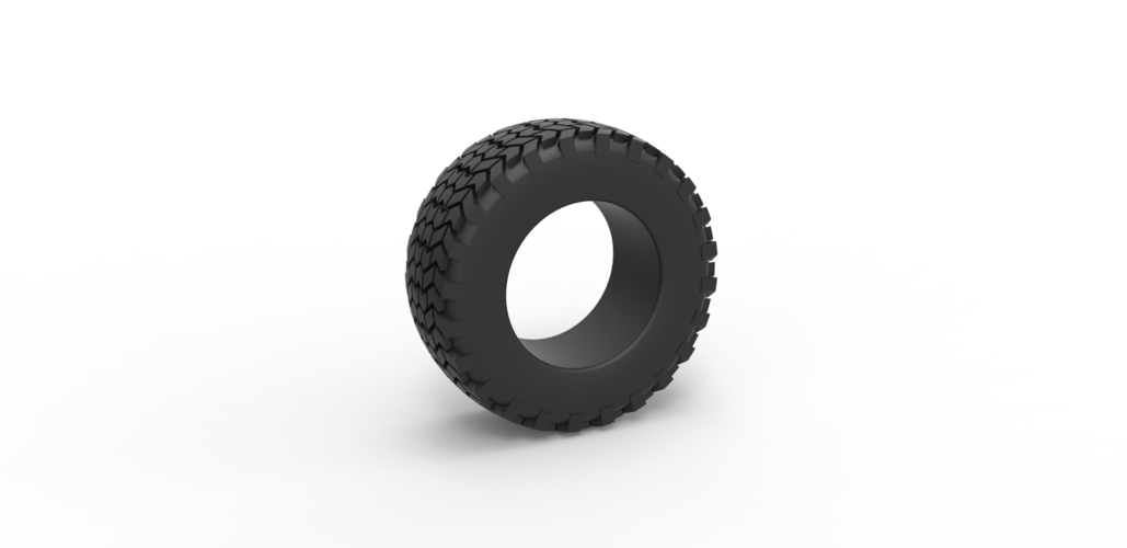 Diecast offroad tire 46 Scale 1:25 3D Print 484125