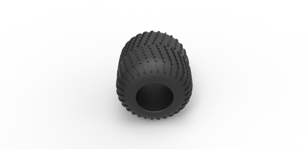 Diecast low pressure tire 8 Scale 1:25 3D Print 484147