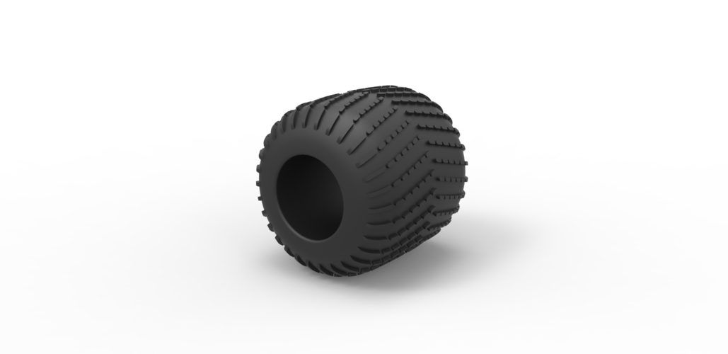 Diecast low pressure tire 8 Scale 1:25 3D Print 484148