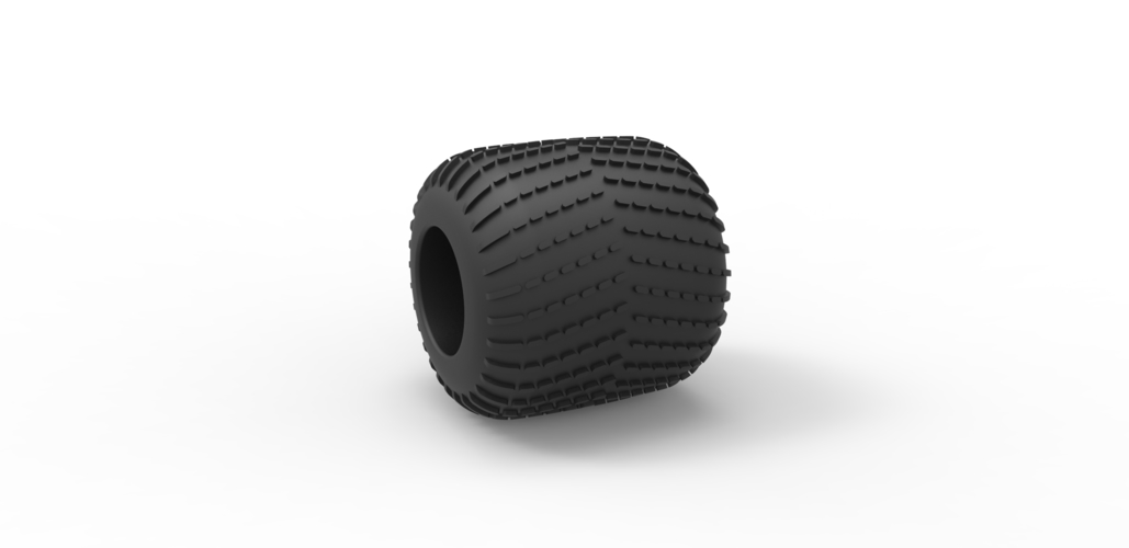 Diecast low pressure tire 8 Scale 1:25 3D Print 484149