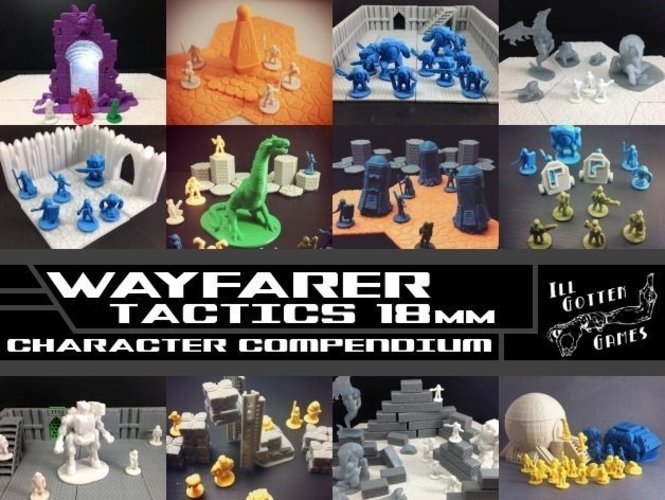 Wayfarer Tactics: Character Compendium (18mm scale) 3D Print 48418