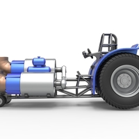 Diecast Pulling tractor with 3 jet engines Scale 1:25 - Thumbnail 8