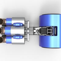 Diecast Pulling tractor with 3 jet engines Scale 1:25 - Thumbnail 10