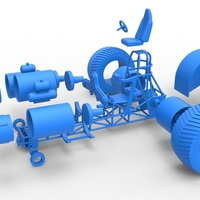 Diecast Pulling tractor with 3 jet engines Scale 1:25 - Thumbnail 15