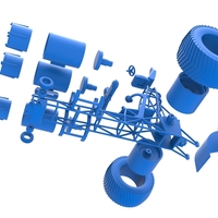 Diecast Pulling tractor with 3 jet engines Scale 1:25 - Thumbnail 17