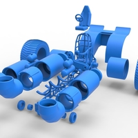 Diecast Pulling tractor with 3 jet engines Scale 1:25 - Thumbnail 18