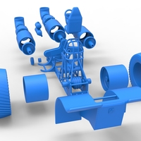 Diecast Pulling tractor with 3 jet engines Scale 1:25 - Thumbnail 22