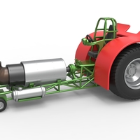 Diecast Pulling tractor with single jet engine 1:25 - Thumbnail 1