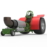 Diecast Pulling tractor with single jet engine 1:25 - Thumbnail 4