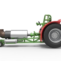 Diecast Pulling tractor with single jet engine 1:25 - Thumbnail 7