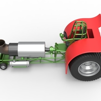 Diecast Pulling tractor with single jet engine 1:25 - Thumbnail 8