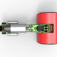 Diecast Pulling tractor with single jet engine 1:25 - Thumbnail 9