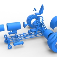 Diecast Pulling tractor with single jet engine 1:25 - Thumbnail 14