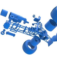 Diecast Pulling tractor with single jet engine 1:25 - Thumbnail 15