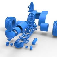 Diecast Pulling tractor with single jet engine 1:25 - Thumbnail 16