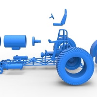 Diecast Pulling tractor with single jet engine 1:25 - Thumbnail 17