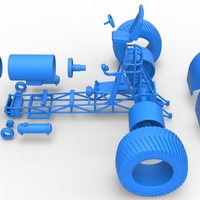 Diecast Pulling tractor with single jet engine 1:25 - Thumbnail 18