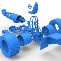 Diecast Pulling tractor with single jet engine 1:25 - Thumbnail 19