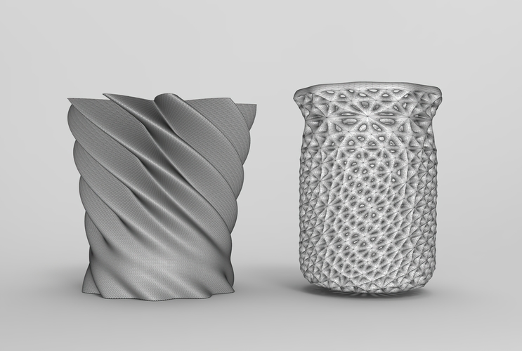 Vase Voronoi 44 3D Print 484452