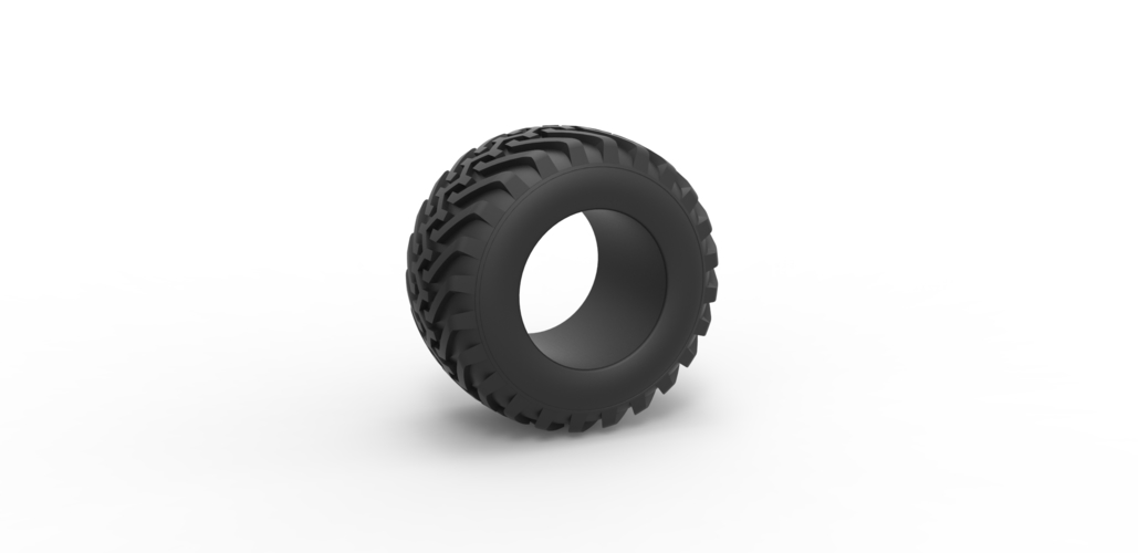 Diecast offroad tire 49 Scale 1:25 3D Print 484621