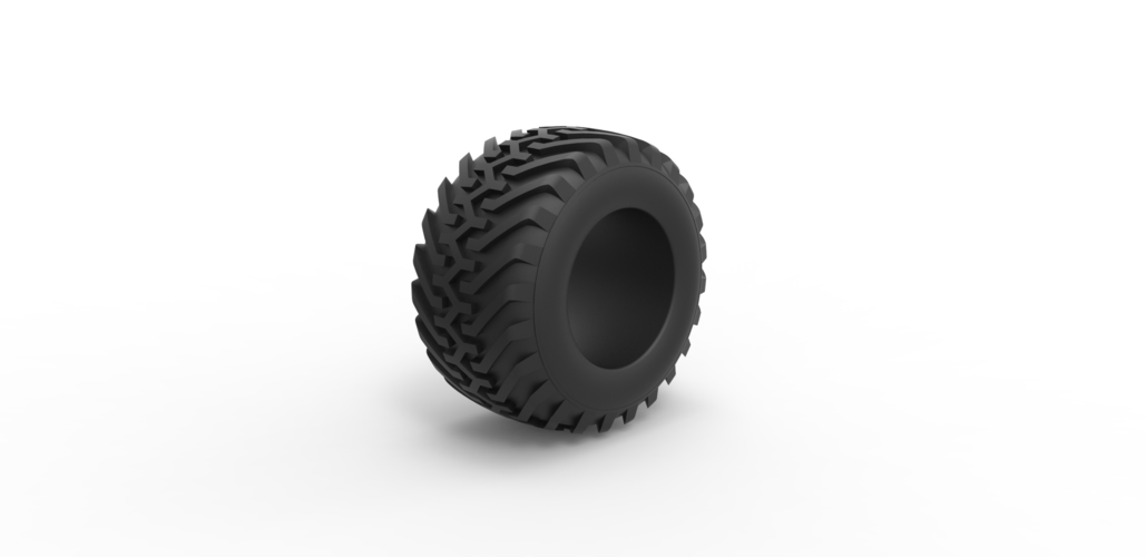 Diecast offroad tire 49 Scale 1:25 3D Print 484622