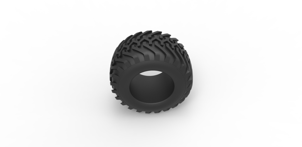 Diecast offroad tire 49 Scale 1:25 3D Print 484626