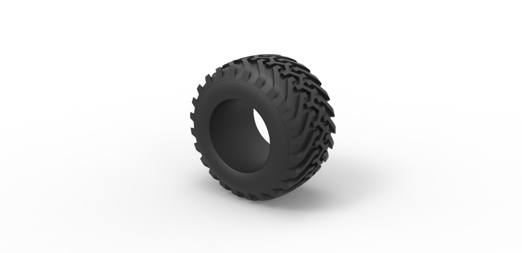 Diecast offroad tire 49 Scale 1:25 3D Print 484627