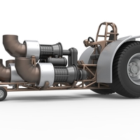 Diecast Pulling tractor with 4 jet engines Version 2 Scale 1:25 - Thumbnail 2